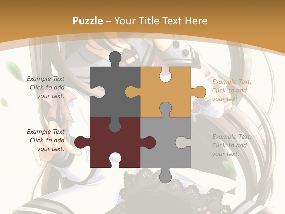 A Girl With Long Hair Is Standing In Front Of A Tree PowerPoint Template