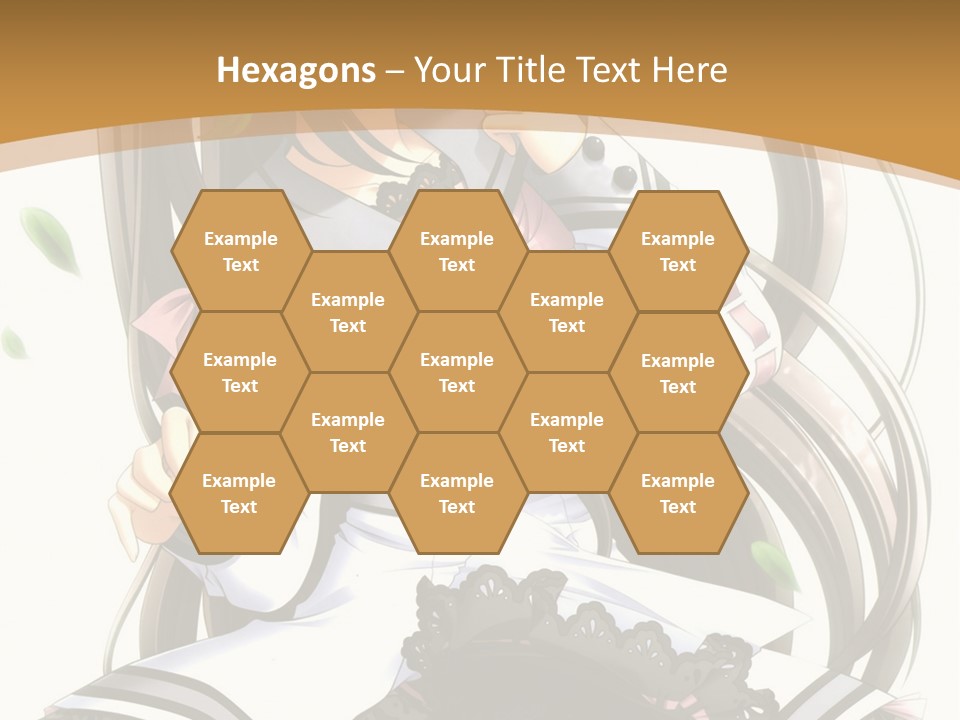 A Girl With Long Hair Is Standing In Front Of A Tree PowerPoint Template