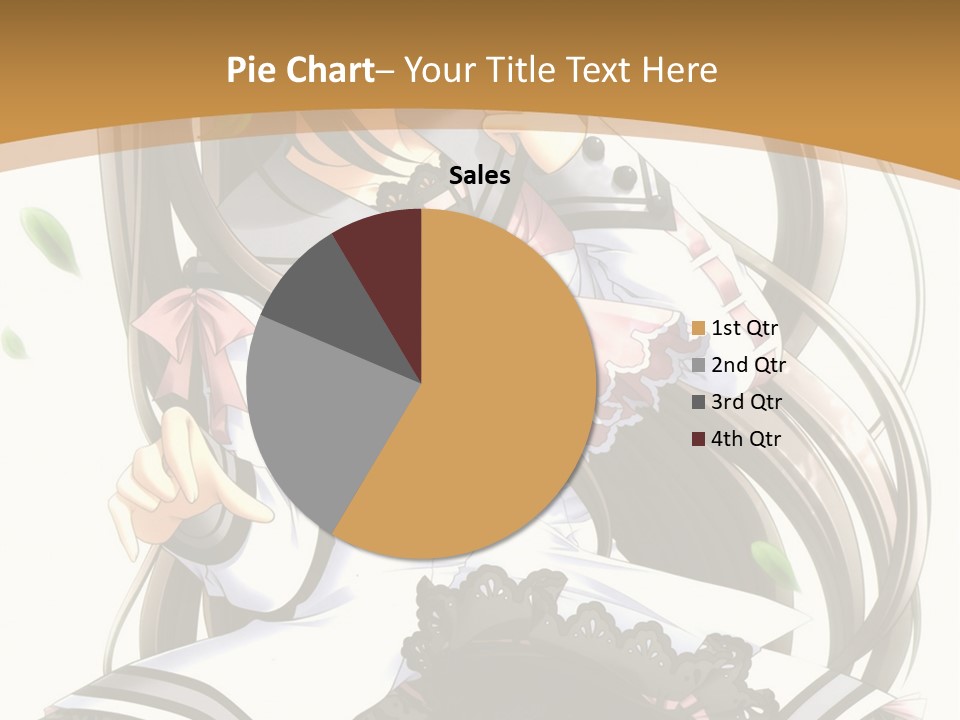 A Girl With Long Hair Is Standing In Front Of A Tree PowerPoint Template
