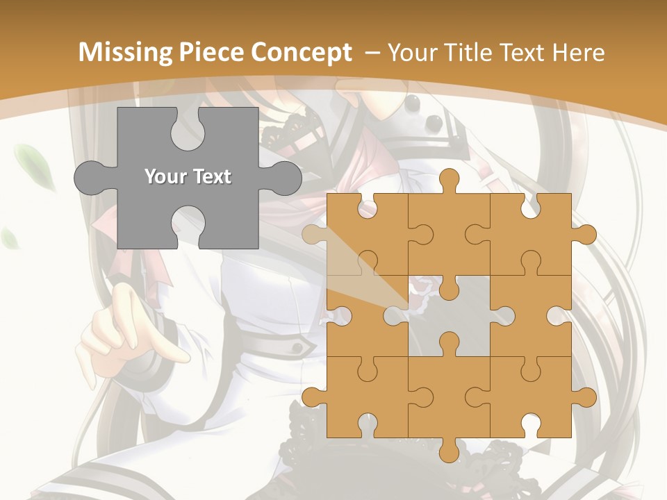 A Girl With Long Hair Is Standing In Front Of A Tree PowerPoint Template