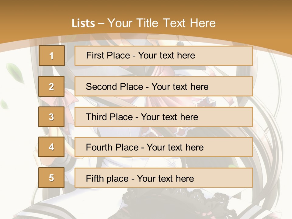 A Girl With Long Hair Is Standing In Front Of A Tree PowerPoint Template