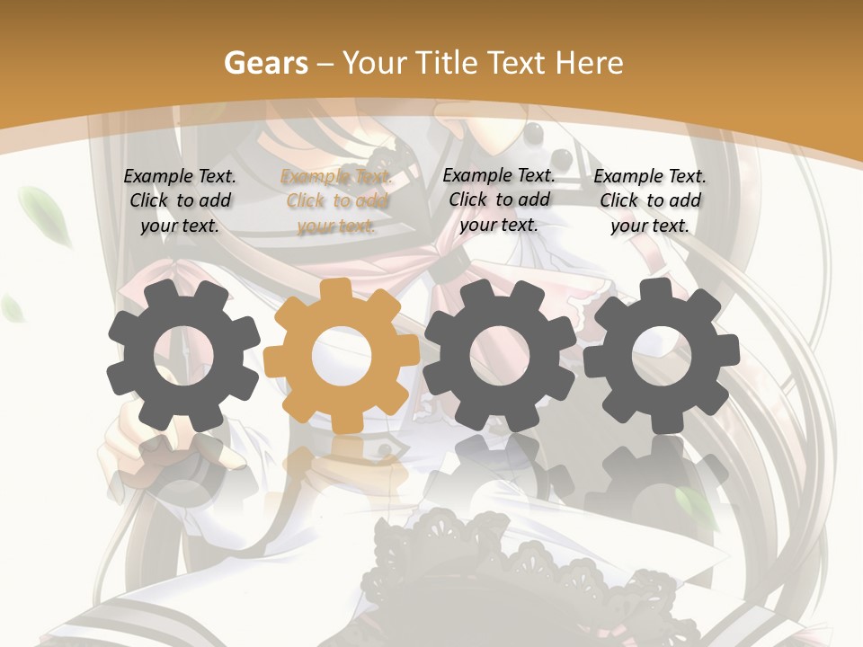 A Girl With Long Hair Is Standing In Front Of A Tree PowerPoint Template