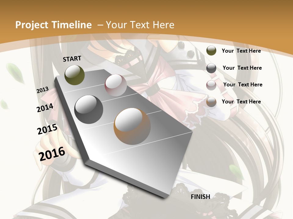 A Girl With Long Hair Is Standing In Front Of A Tree PowerPoint Template