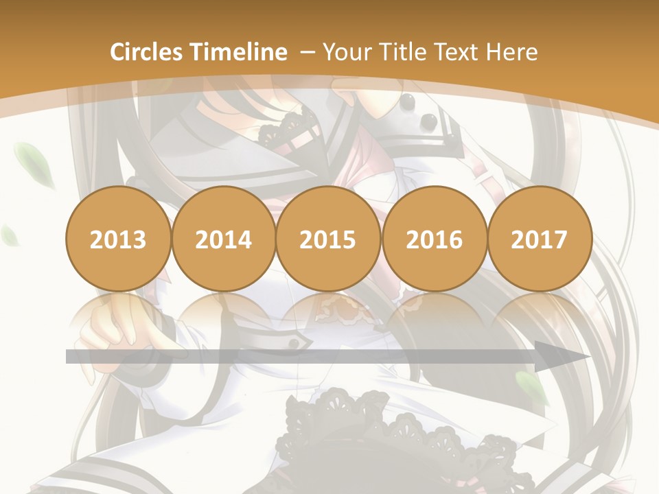 A Girl With Long Hair Is Standing In Front Of A Tree PowerPoint Template