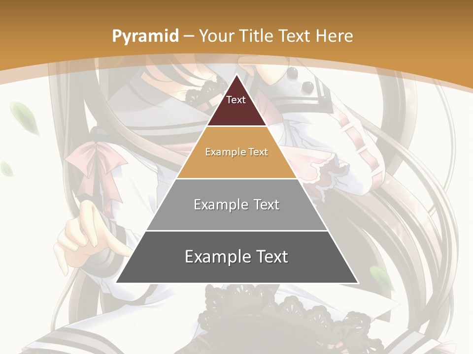 A Girl With Long Hair Is Standing In Front Of A Tree PowerPoint Template