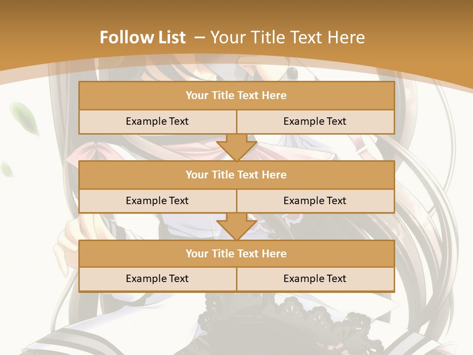 A Girl With Long Hair Is Standing In Front Of A Tree PowerPoint Template