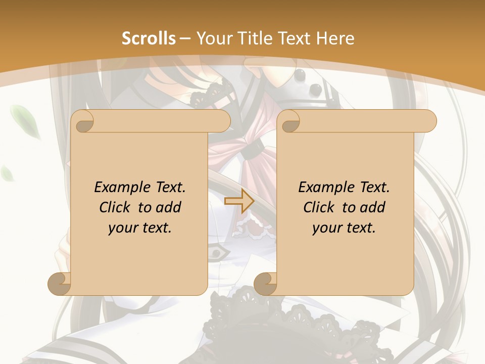 A Girl With Long Hair Is Standing In Front Of A Tree PowerPoint Template