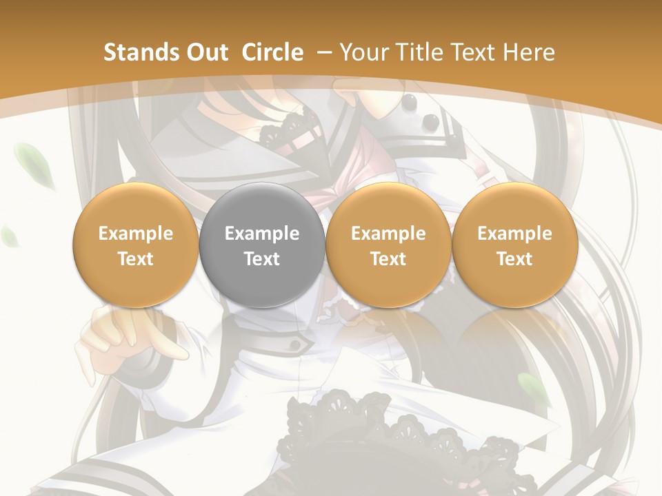 A Girl With Long Hair Is Standing In Front Of A Tree PowerPoint Template