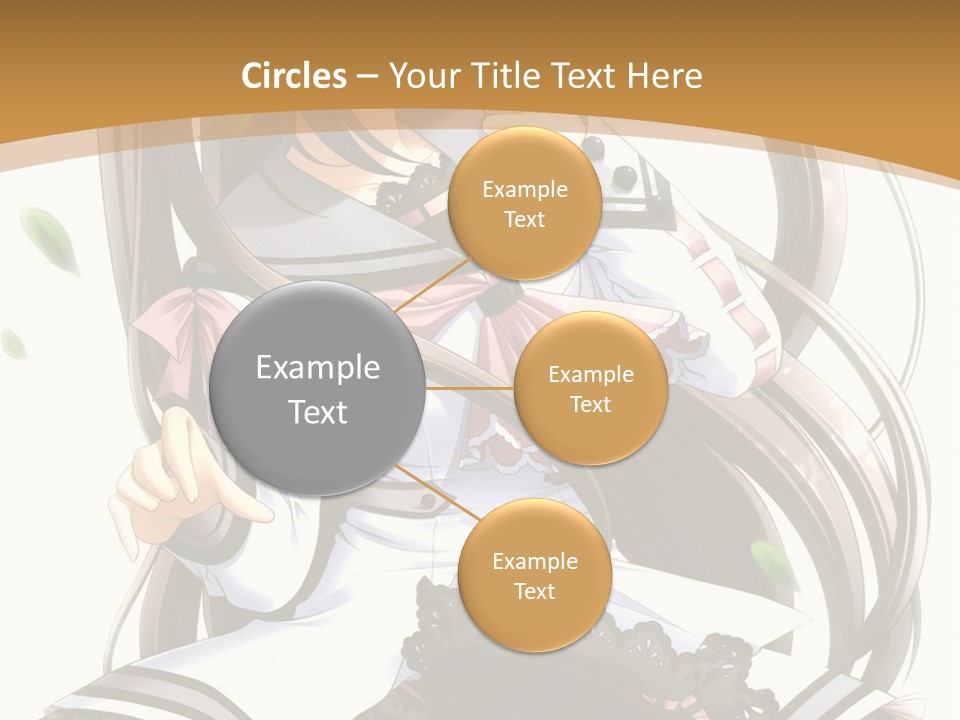 A Girl With Long Hair Is Standing In Front Of A Tree PowerPoint Template