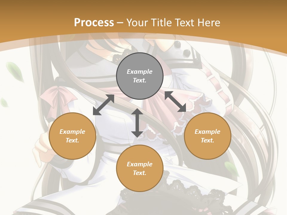 A Girl With Long Hair Is Standing In Front Of A Tree PowerPoint Template