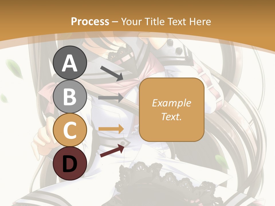 A Girl With Long Hair Is Standing In Front Of A Tree PowerPoint Template