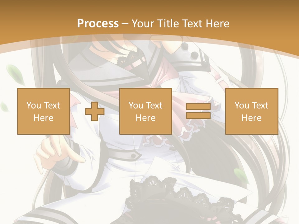 A Girl With Long Hair Is Standing In Front Of A Tree PowerPoint Template