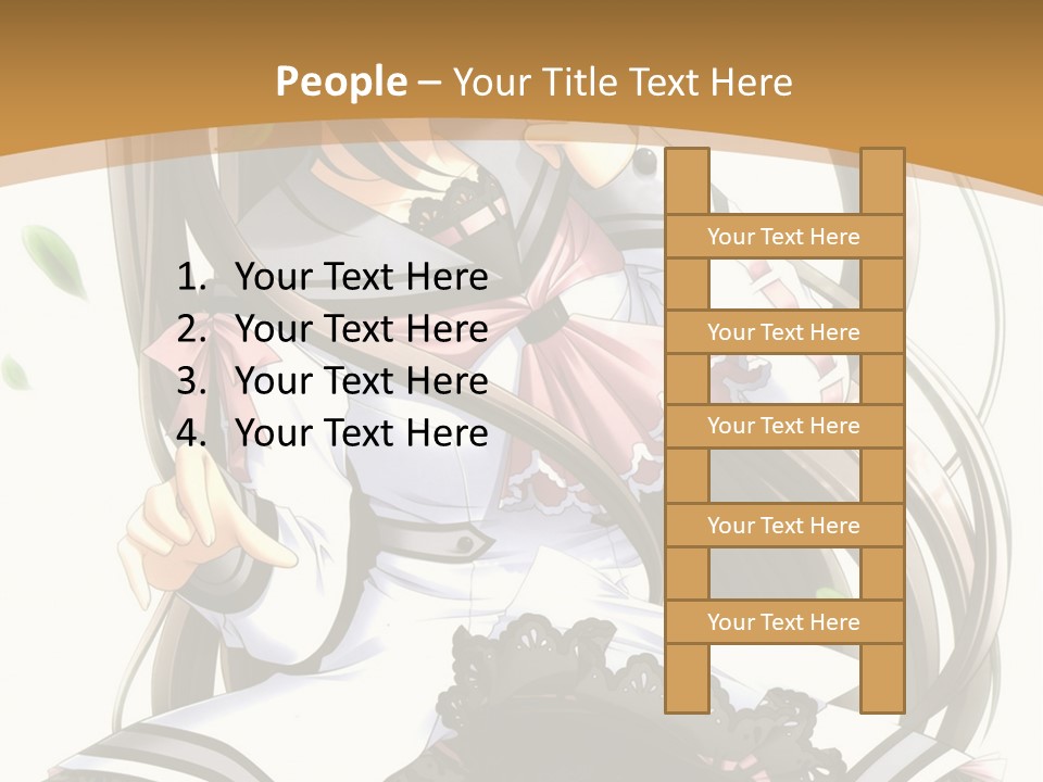 A Girl With Long Hair Is Standing In Front Of A Tree PowerPoint Template