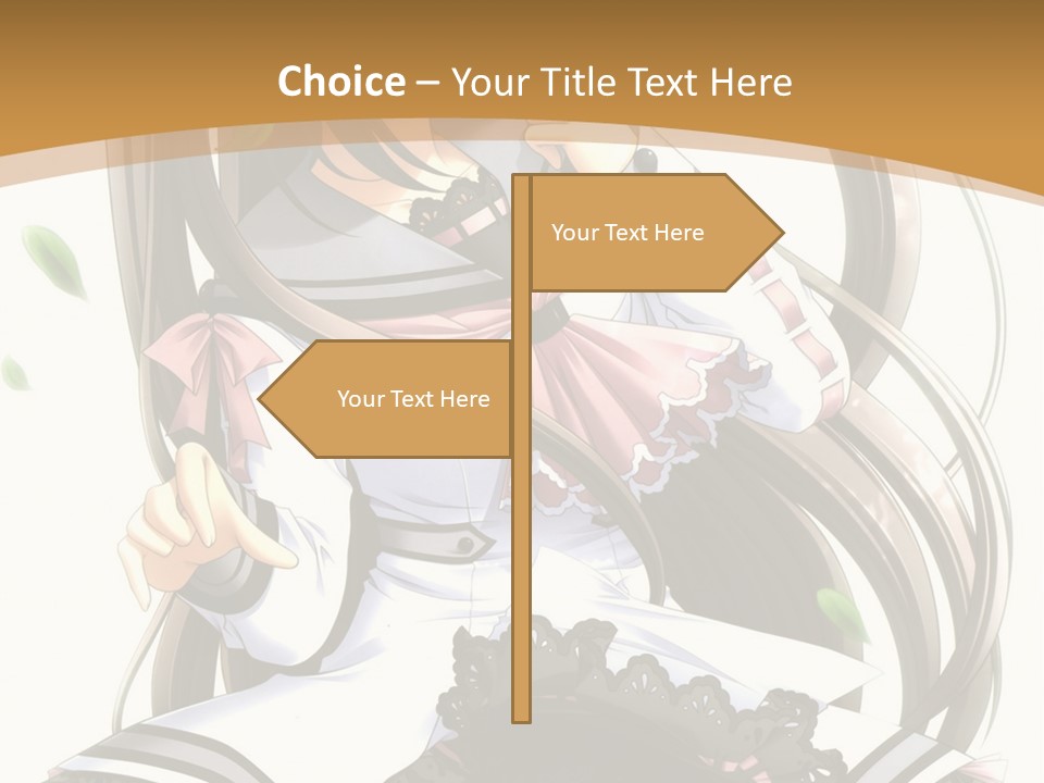 A Girl With Long Hair Is Standing In Front Of A Tree PowerPoint Template