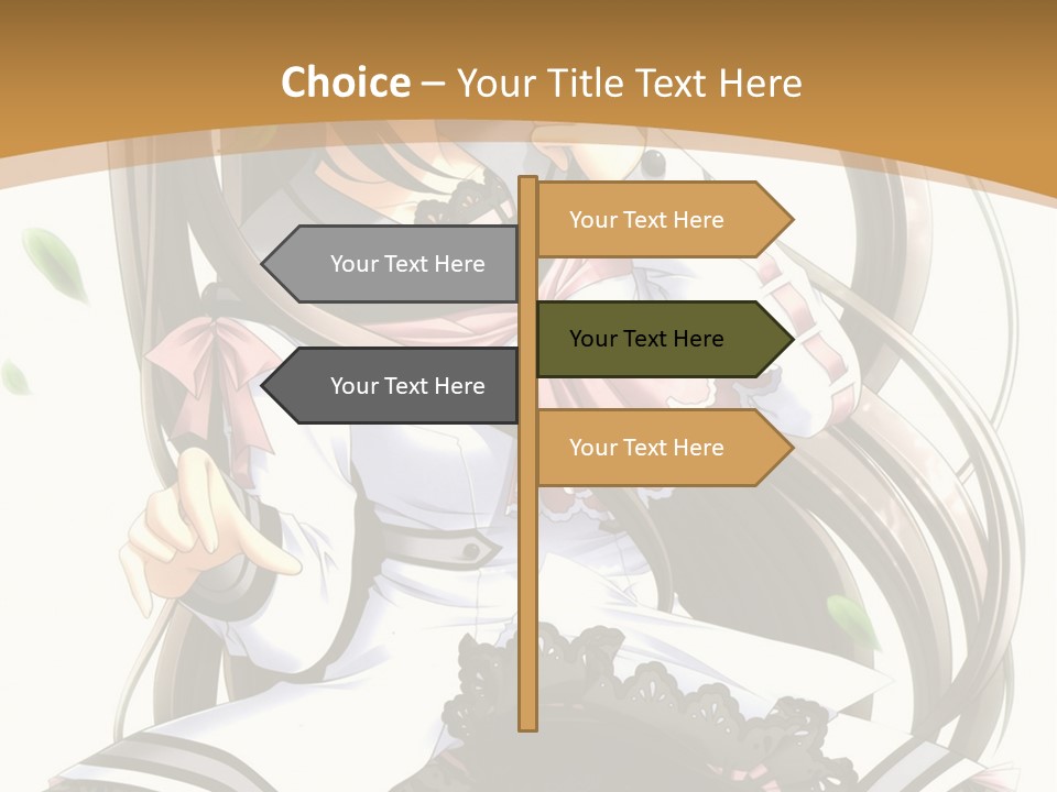 A Girl With Long Hair Is Standing In Front Of A Tree PowerPoint Template