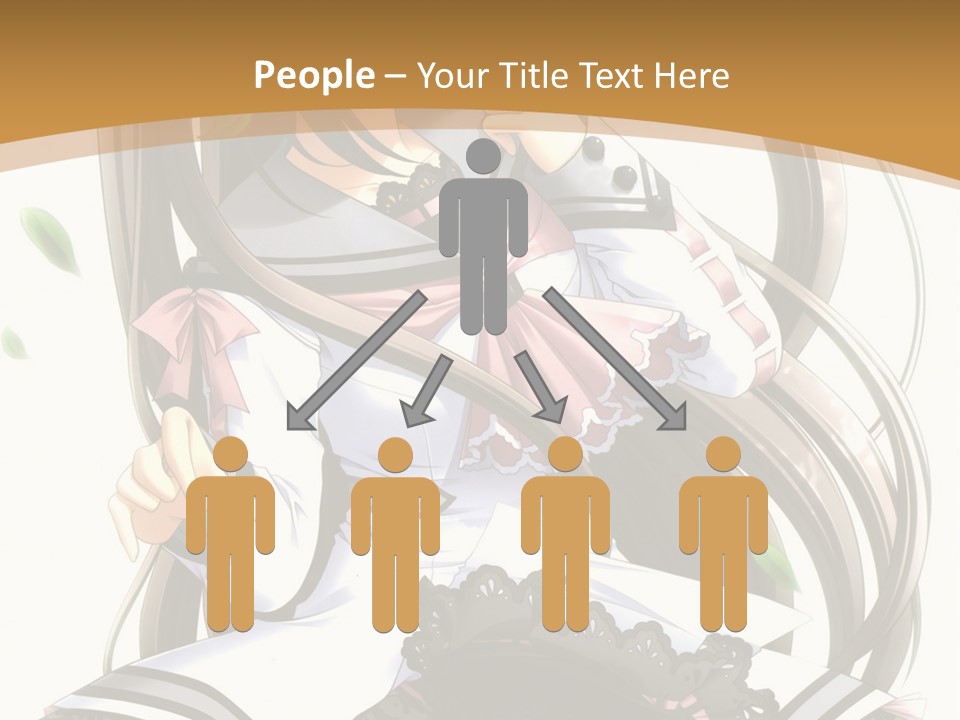 A Girl With Long Hair Is Standing In Front Of A Tree PowerPoint Template