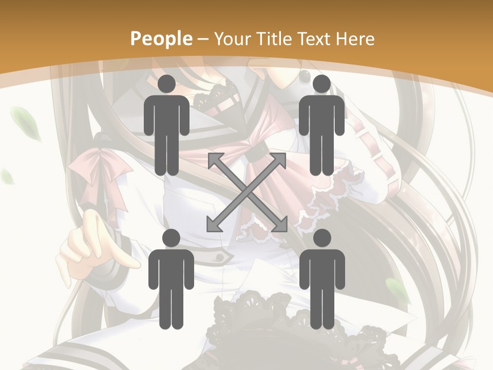 A Girl With Long Hair Is Standing In Front Of A Tree PowerPoint Template