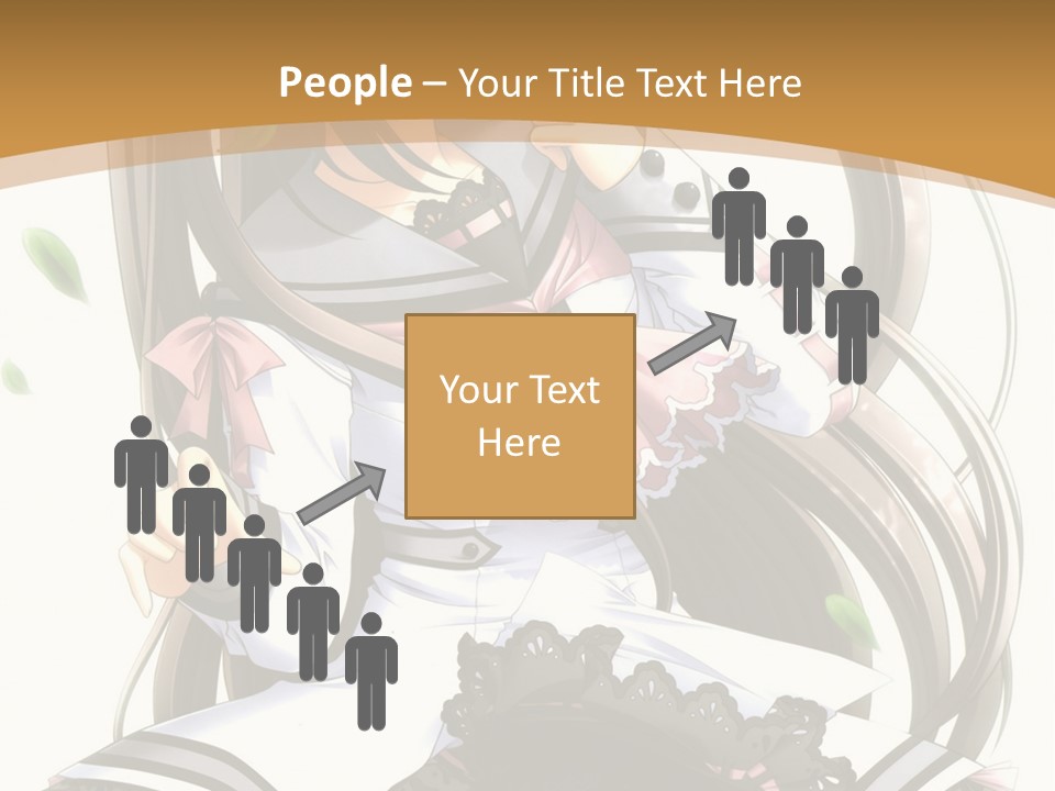 A Girl With Long Hair Is Standing In Front Of A Tree PowerPoint Template