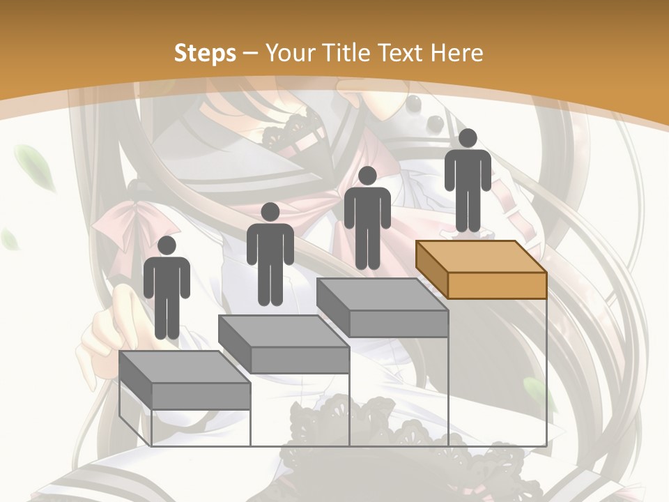 A Girl With Long Hair Is Standing In Front Of A Tree PowerPoint Template