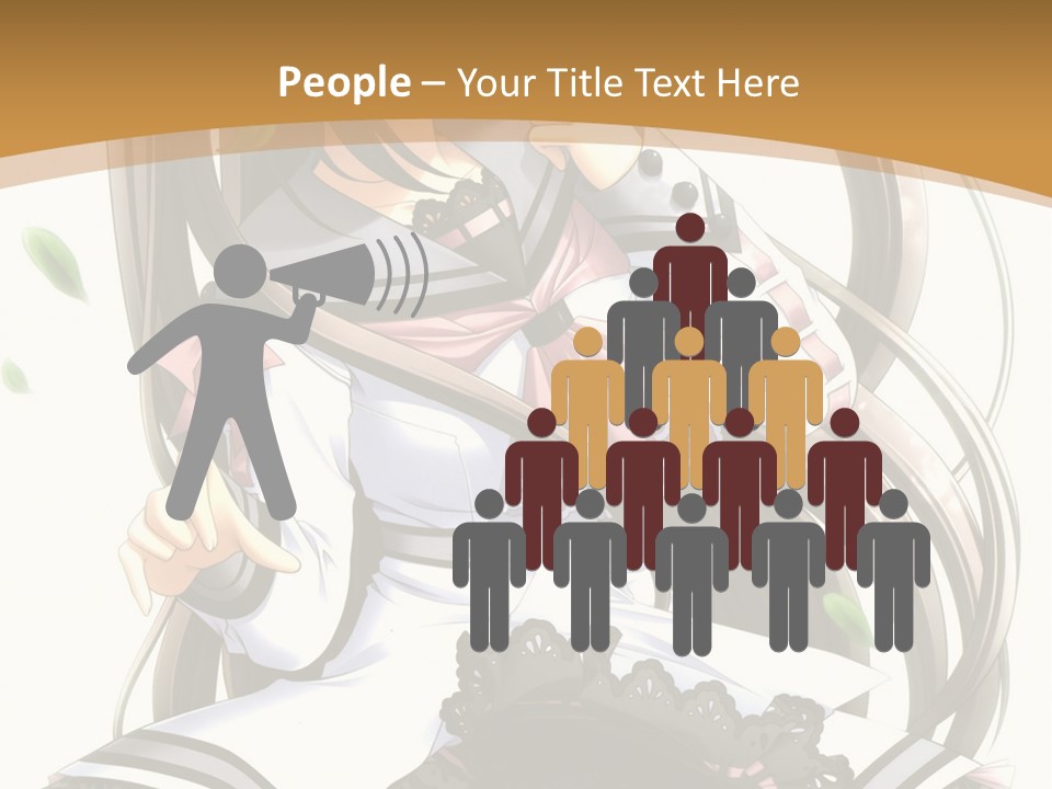 A Girl With Long Hair Is Standing In Front Of A Tree PowerPoint Template