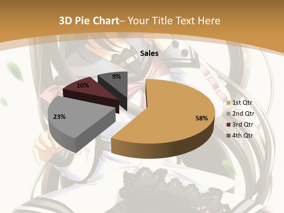 A Girl With Long Hair Is Standing In Front Of A Tree PowerPoint Template