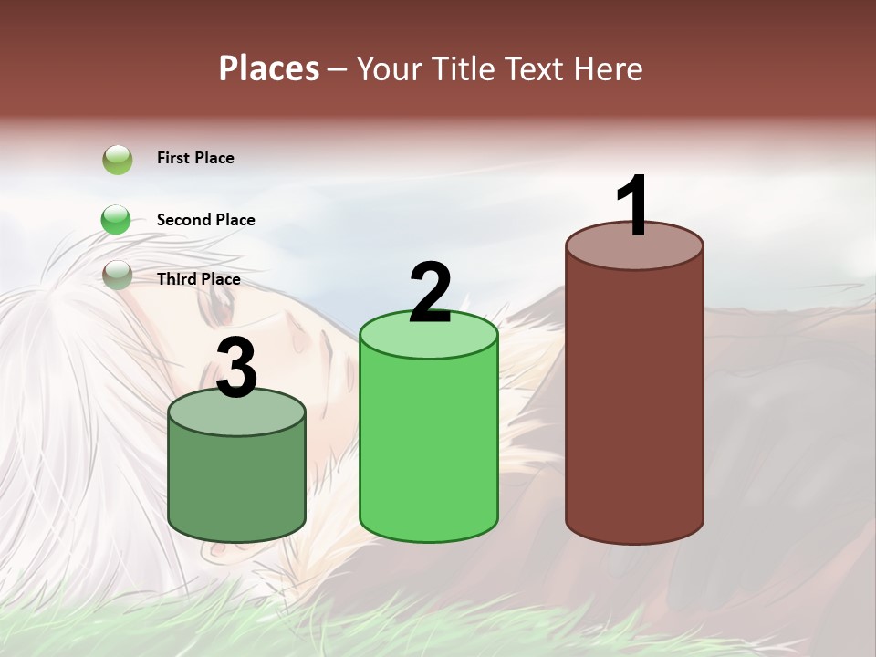 A Person Laying Down In The Grass With A Sky Background PowerPoint Template