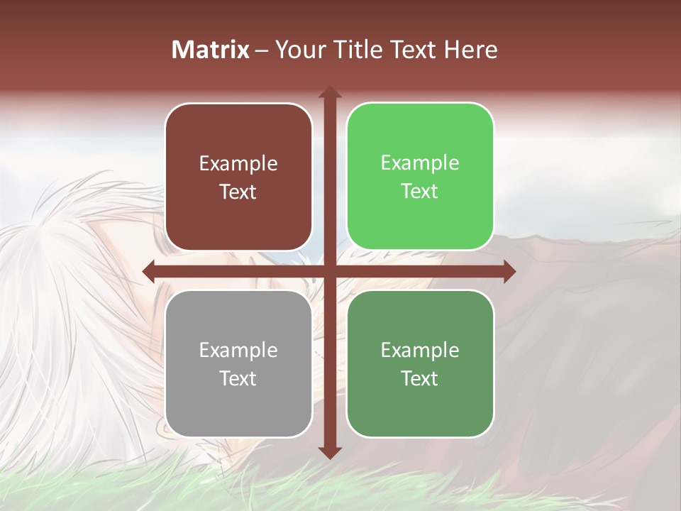 A Person Laying Down In The Grass With A Sky Background PowerPoint Template