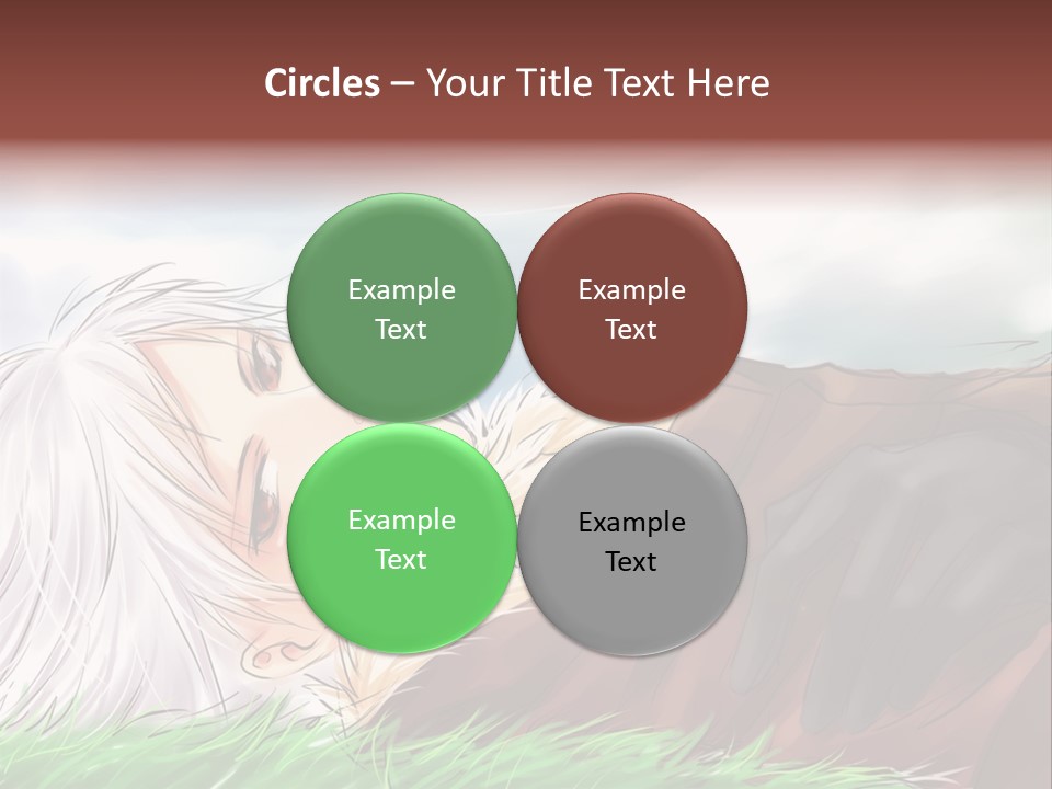 A Person Laying Down In The Grass With A Sky Background PowerPoint Template