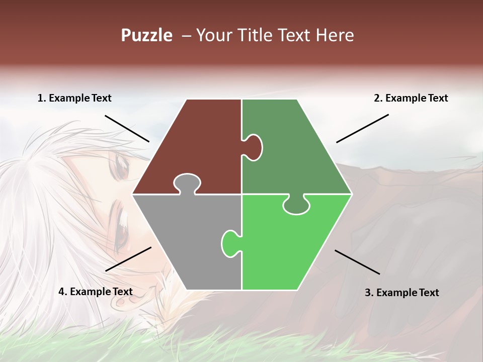 A Person Laying Down In The Grass With A Sky Background PowerPoint Template