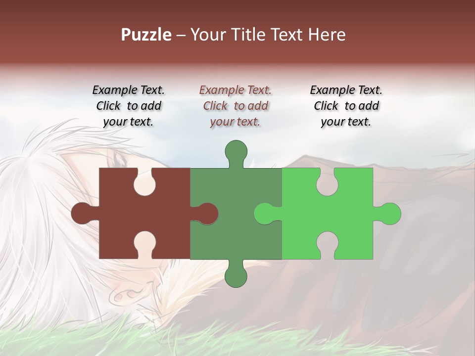 A Person Laying Down In The Grass With A Sky Background PowerPoint Template