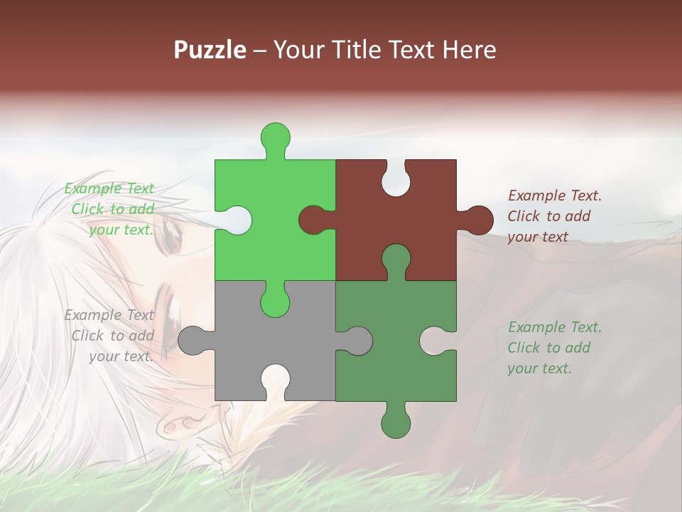 A Person Laying Down In The Grass With A Sky Background PowerPoint Template