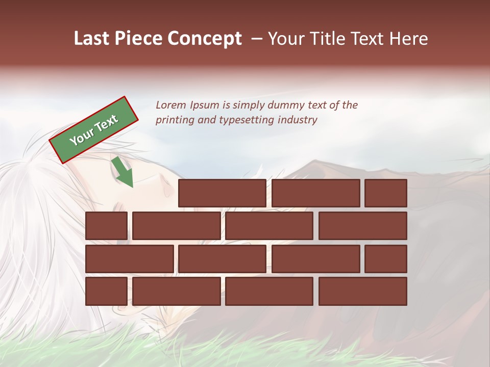 A Person Laying Down In The Grass With A Sky Background PowerPoint Template