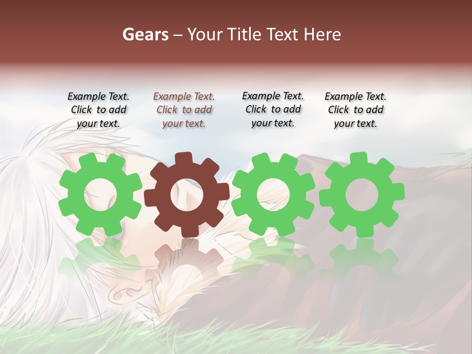 A Person Laying Down In The Grass With A Sky Background PowerPoint Template