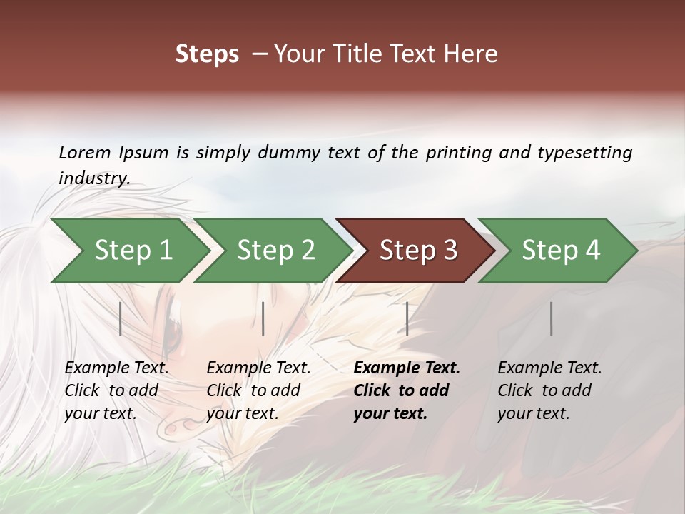 A Person Laying Down In The Grass With A Sky Background PowerPoint Template