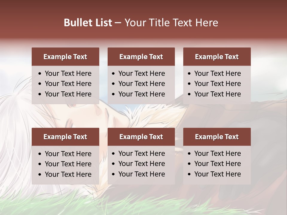 A Person Laying Down In The Grass With A Sky Background PowerPoint Template