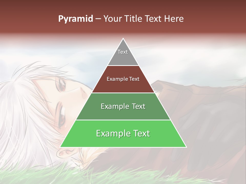 A Person Laying Down In The Grass With A Sky Background PowerPoint Template