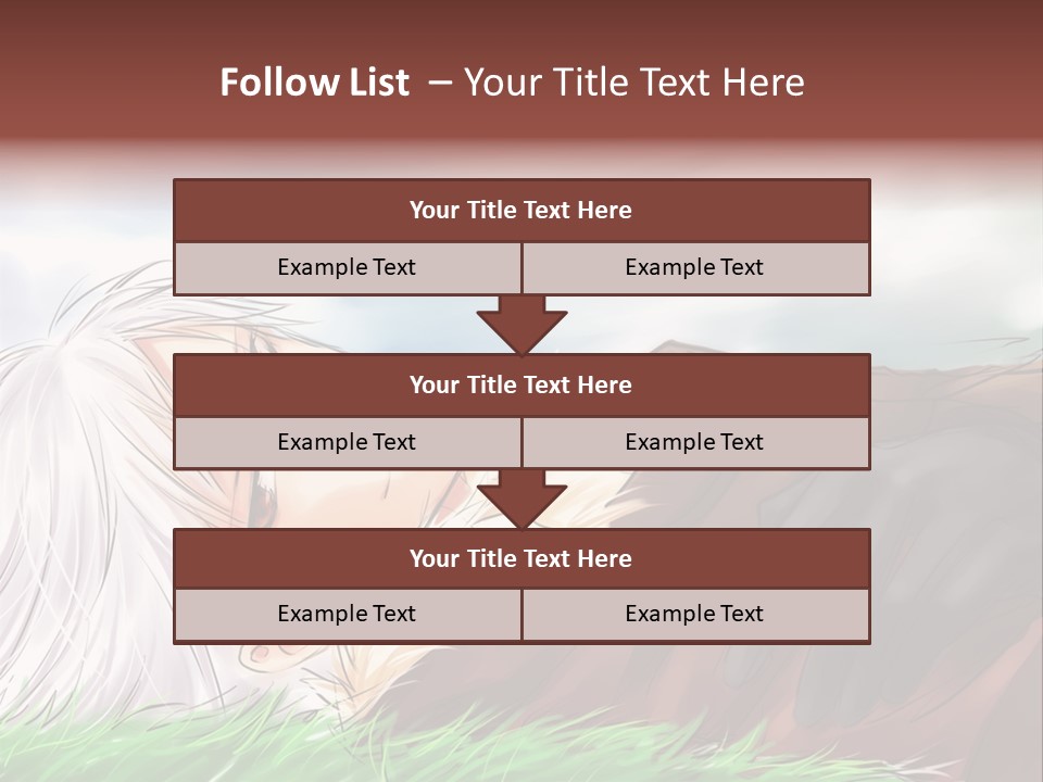 A Person Laying Down In The Grass With A Sky Background PowerPoint Template