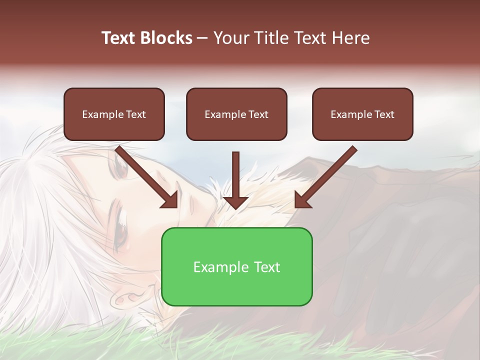 A Person Laying Down In The Grass With A Sky Background PowerPoint Template