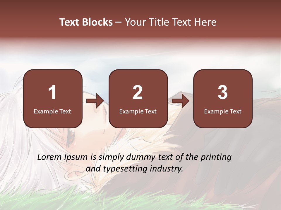 A Person Laying Down In The Grass With A Sky Background PowerPoint Template