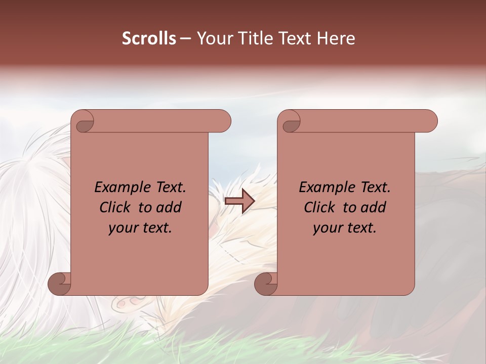 A Person Laying Down In The Grass With A Sky Background PowerPoint Template