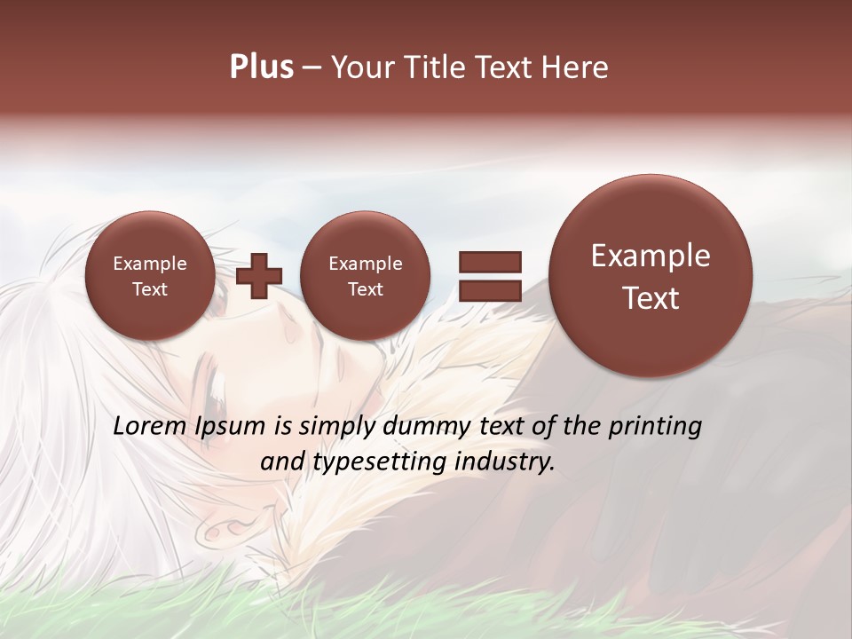 A Person Laying Down In The Grass With A Sky Background PowerPoint Template