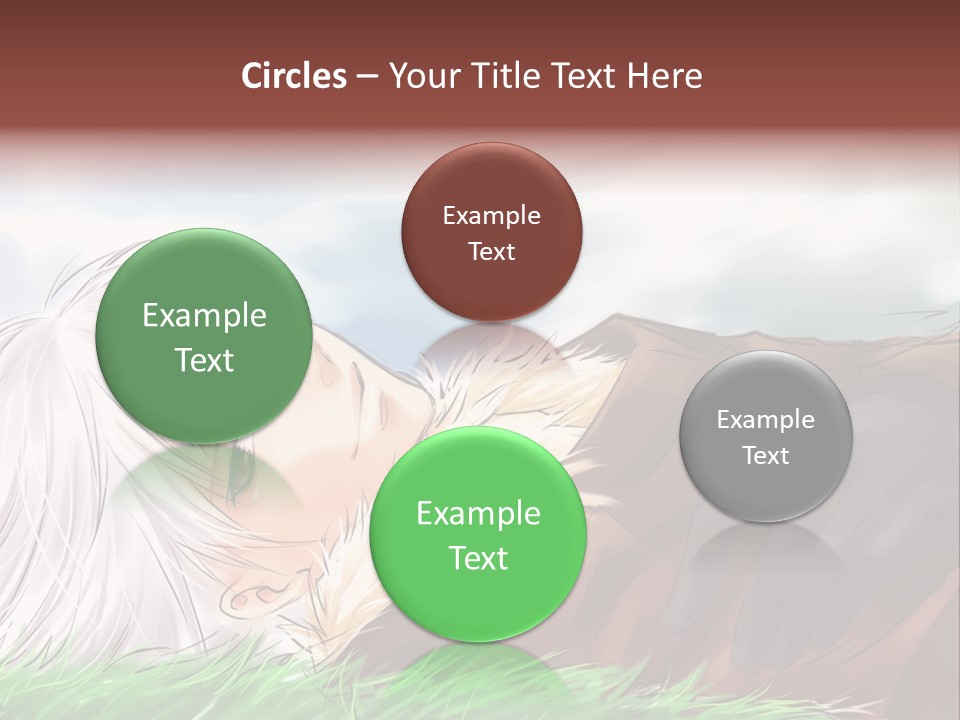 A Person Laying Down In The Grass With A Sky Background PowerPoint Template