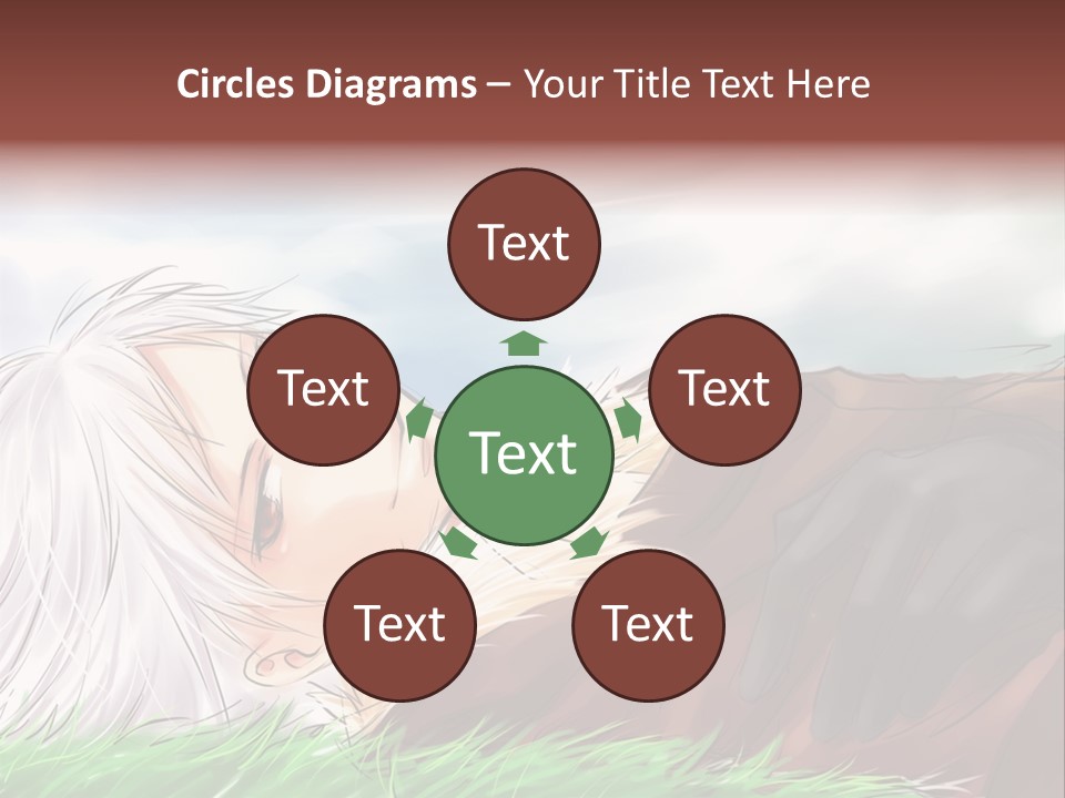 A Person Laying Down In The Grass With A Sky Background PowerPoint Template