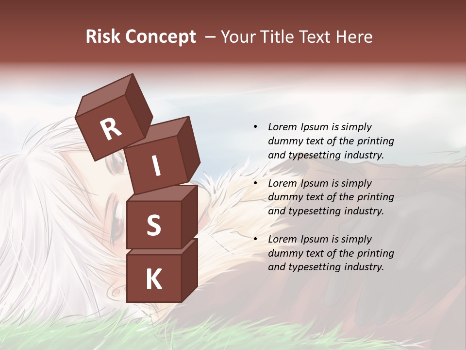 A Person Laying Down In The Grass With A Sky Background PowerPoint Template