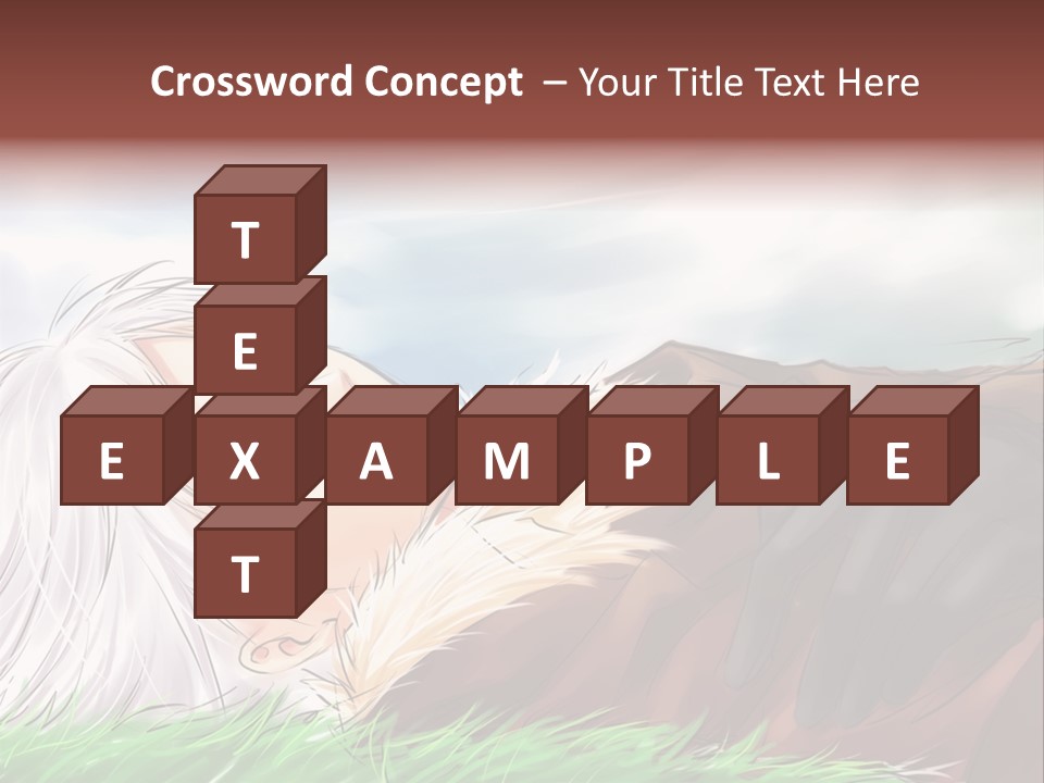 A Person Laying Down In The Grass With A Sky Background PowerPoint Template