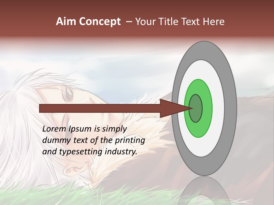 A Person Laying Down In The Grass With A Sky Background PowerPoint Template