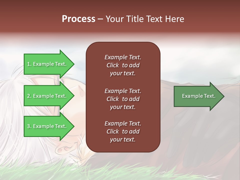 A Person Laying Down In The Grass With A Sky Background PowerPoint Template