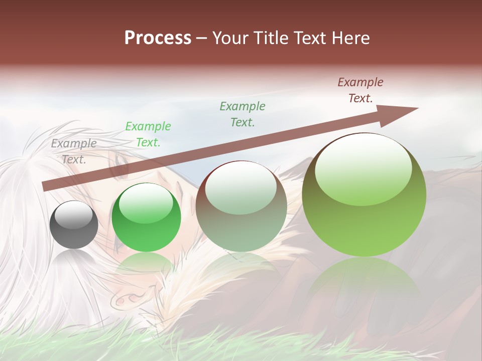 A Person Laying Down In The Grass With A Sky Background PowerPoint Template