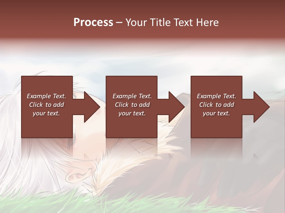 A Person Laying Down In The Grass With A Sky Background PowerPoint Template