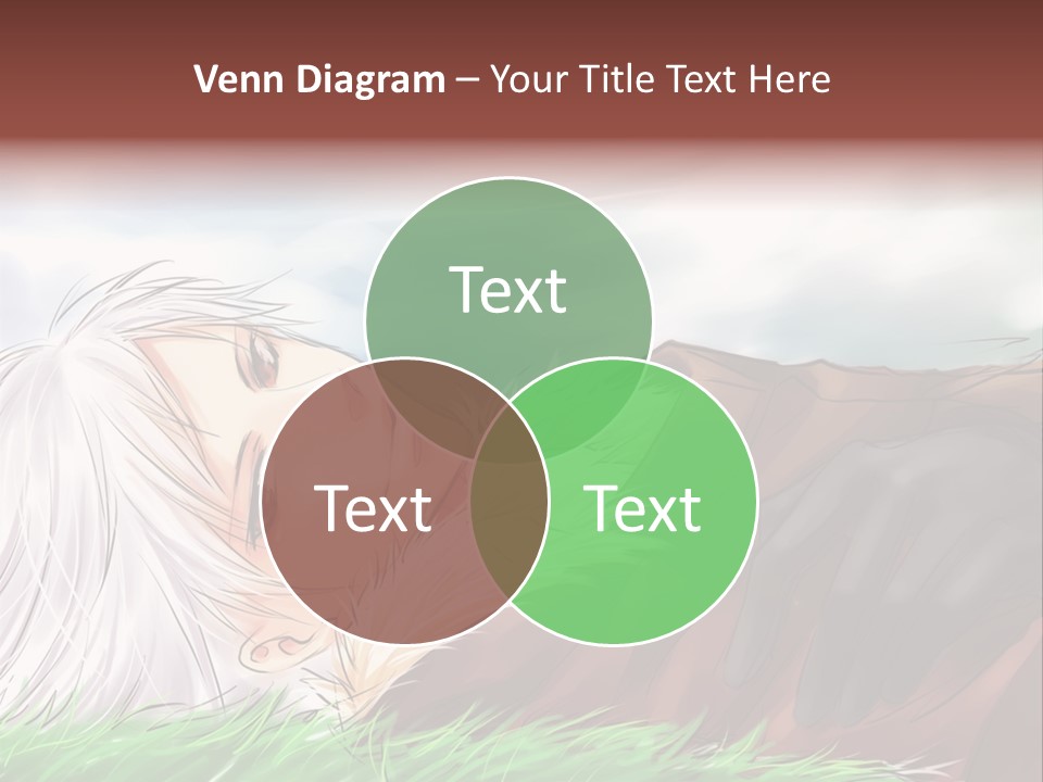 A Person Laying Down In The Grass With A Sky Background PowerPoint Template